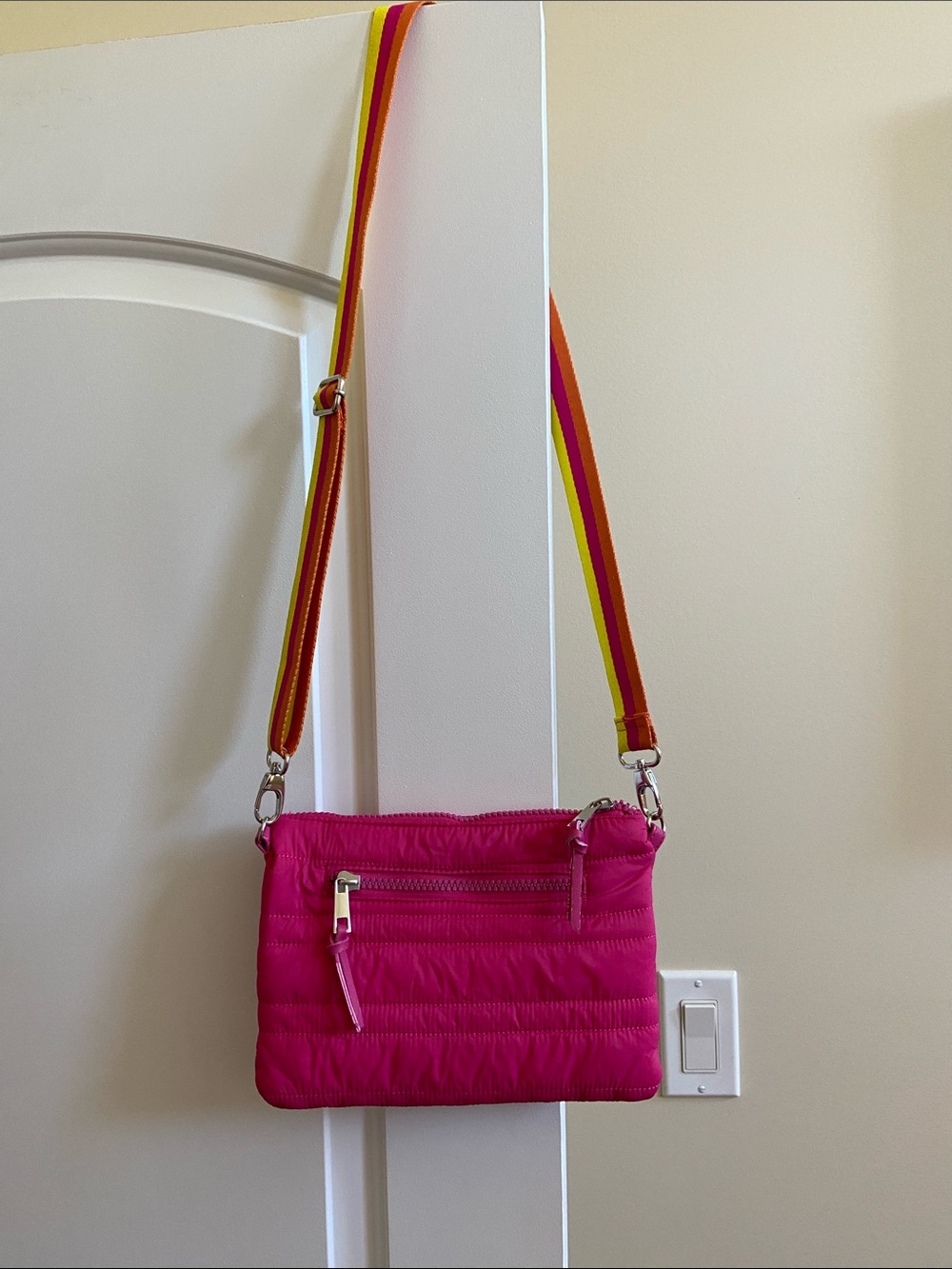 Fuchsia crossbody purse